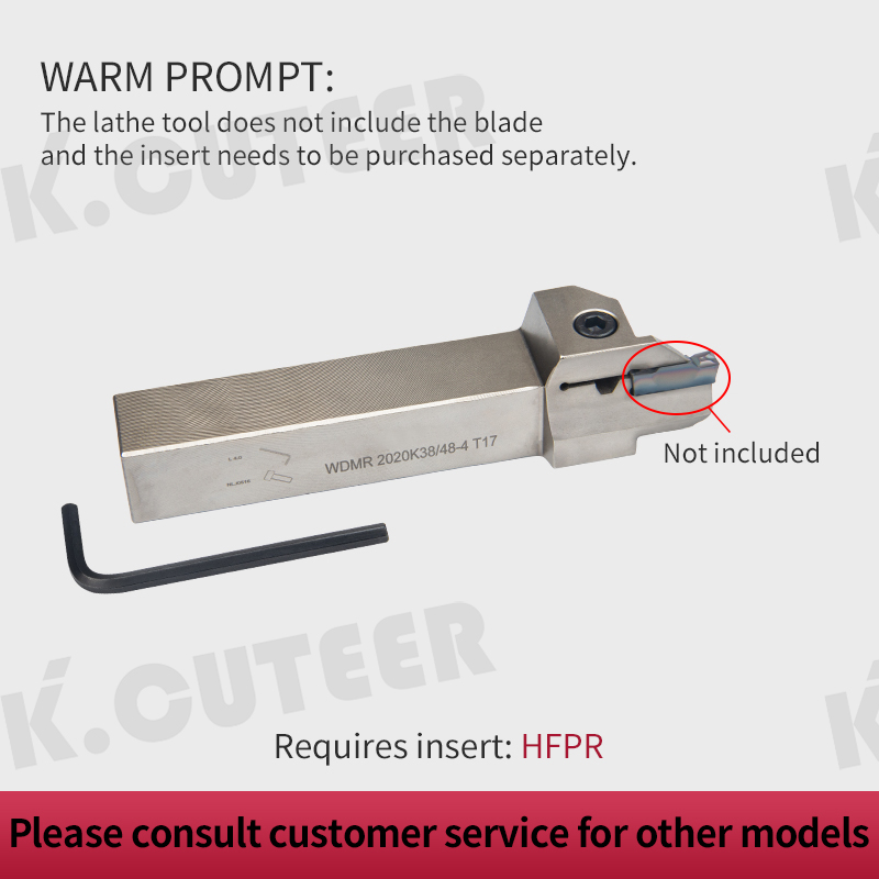 Grooving Turning Tool HFPR3003/4004/5005 Carbide Insert WDMR Straight Shank