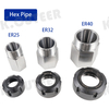 ER Square Hex Collet Block ER/25/32/40 Block Chuck Holder Workholding Holder 