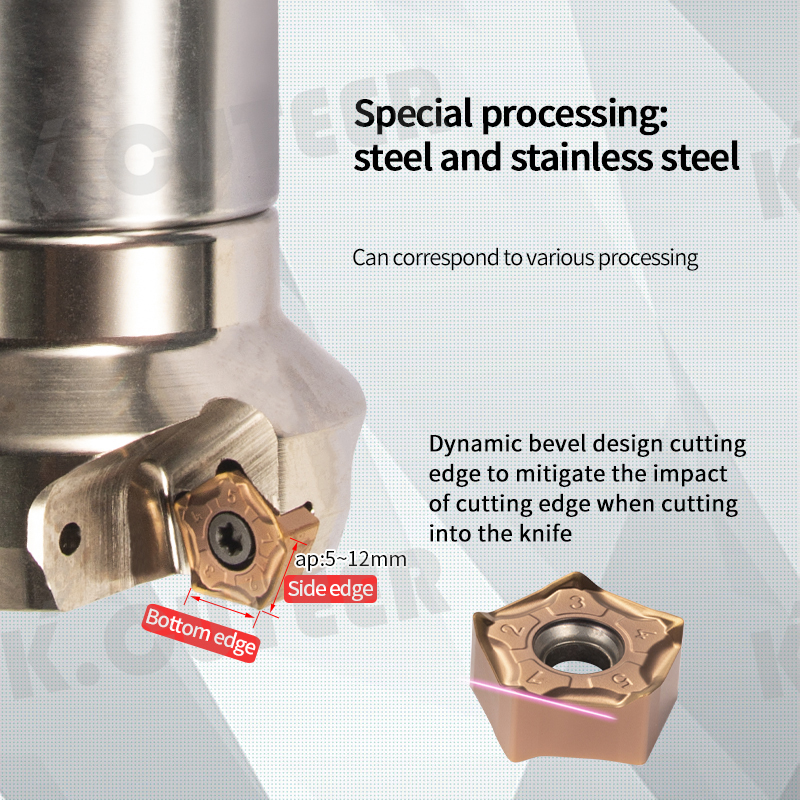 CNC Shoulder Face Mill Head for Heavy Cutting MFPN Indexable Milling Cutter