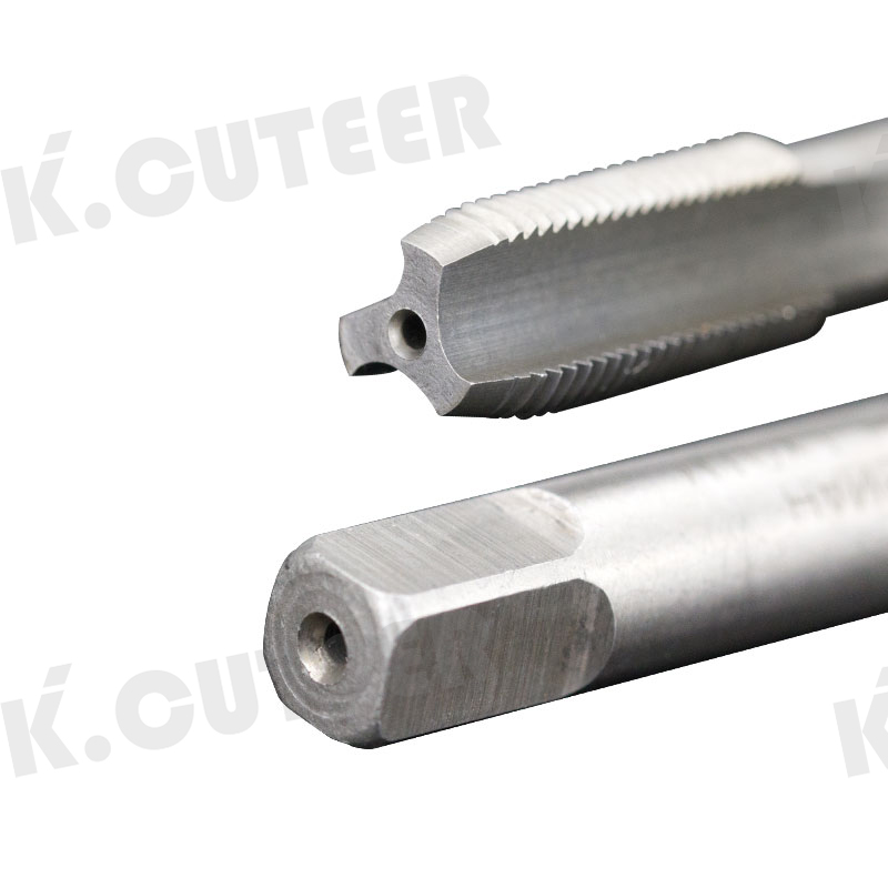 Machine taps with straight grooves