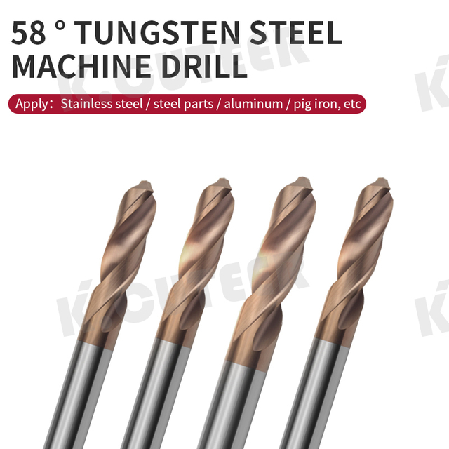 Tungsten Steel Bit D1.8~D15.5 40~100L Carbide Twist Drill Bits for CNC Metal Drilling End Mill