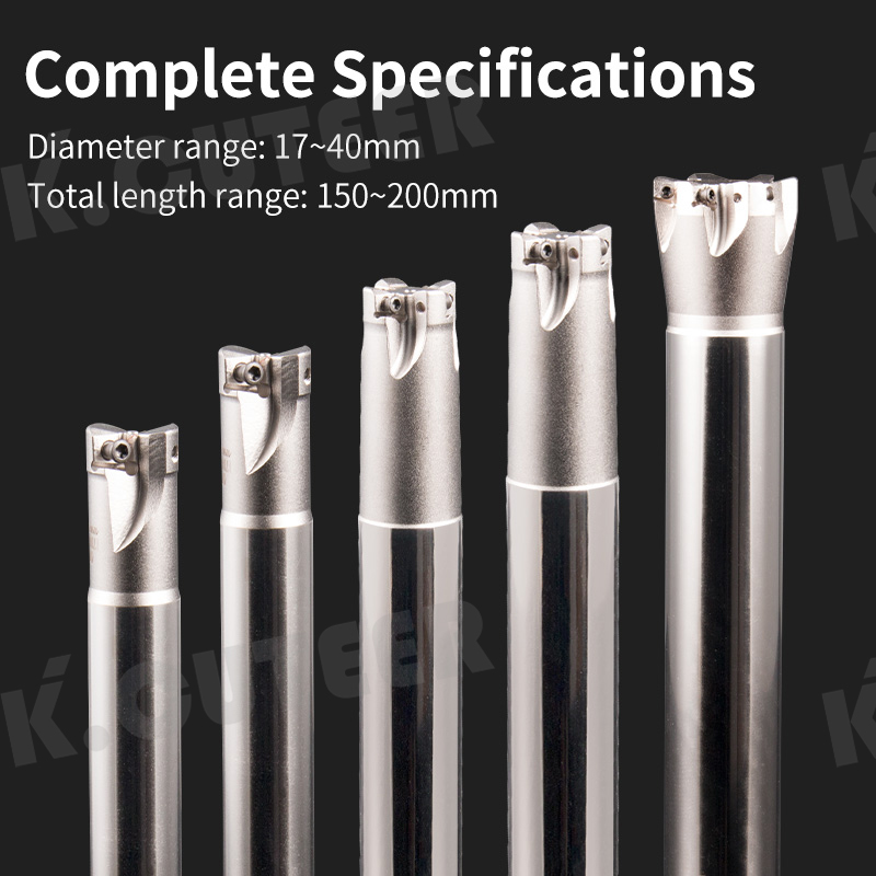 Efficient square shoulder surface of a fast-feed milling cutter bar machining center