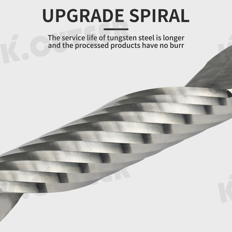 Single Flute Spiral Milling Cutter Tungsten steel Carbide End Mill Straight Shank End Mill 