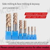 HRC62 tungsten steel end mill special straight shank end mill CNC machine bit