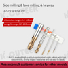 2 Edge Tungsten Steel Ball End Milling Cutter HRC62 Degree Tungsten Steel 