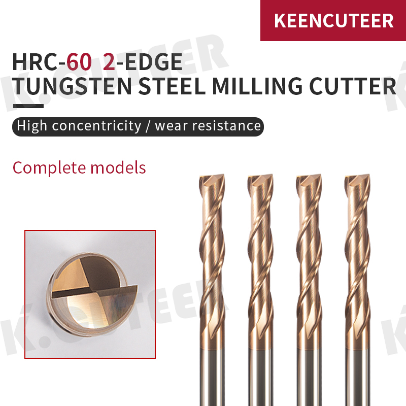 HRC60 End Mill Tungsten Steel Straight Shank Milling Cutter CNC Machines Tools
