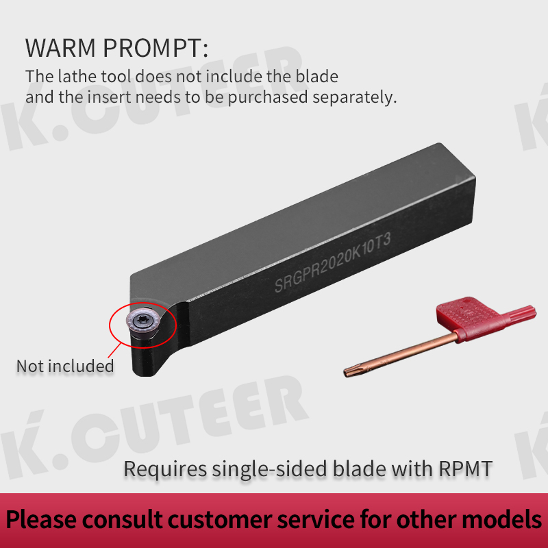 SRGPR/L SRGPR1616/2020/2525 CNC External Turning Holder Use RPMT/RPGT/RDMW08T2/10T3/1204 carbide insert