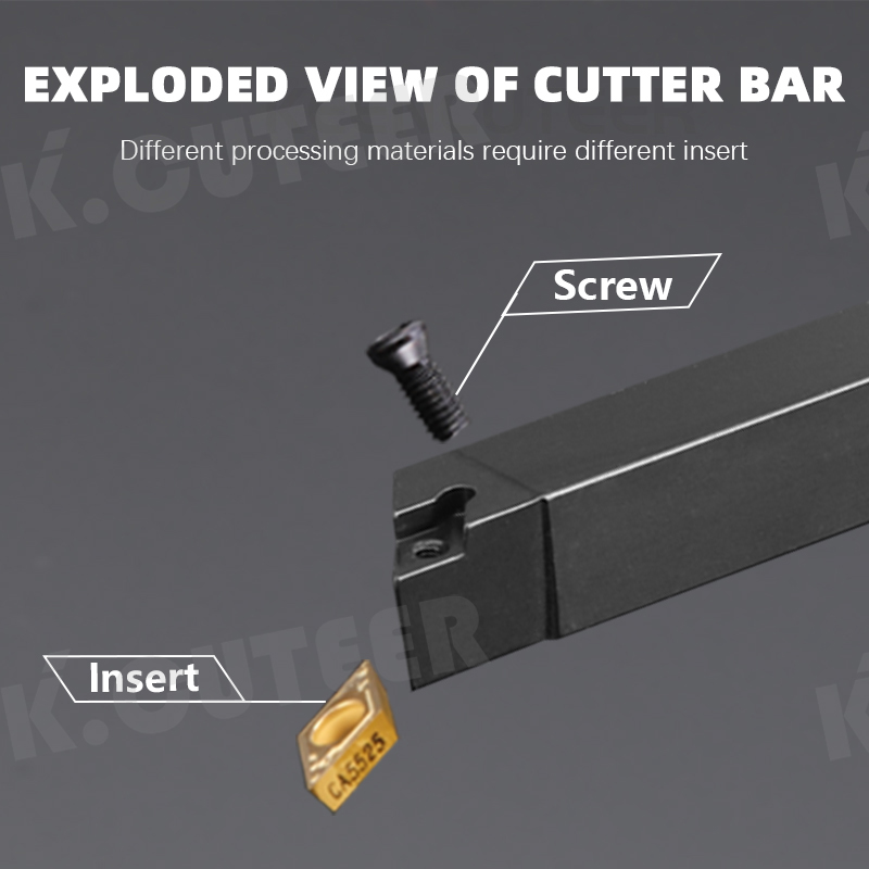 External Turning Tool Holder DCMT Carbide Inserts Lathe CNC Cutting Tools Set
