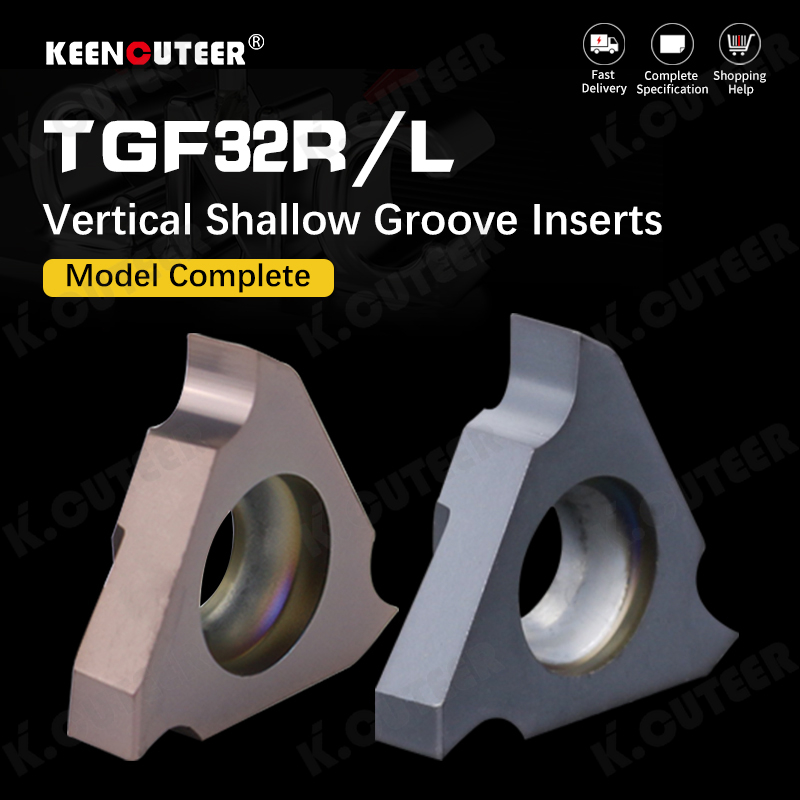 Keencuteer CNC Lathe Indexable Inserts Round Head TGF32R100 TGF32R200 TGF32R300 shallow grooving 