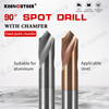 90° CNC Center Drill for Steel or Aluminum, Multi-Function Precision Centering Bit