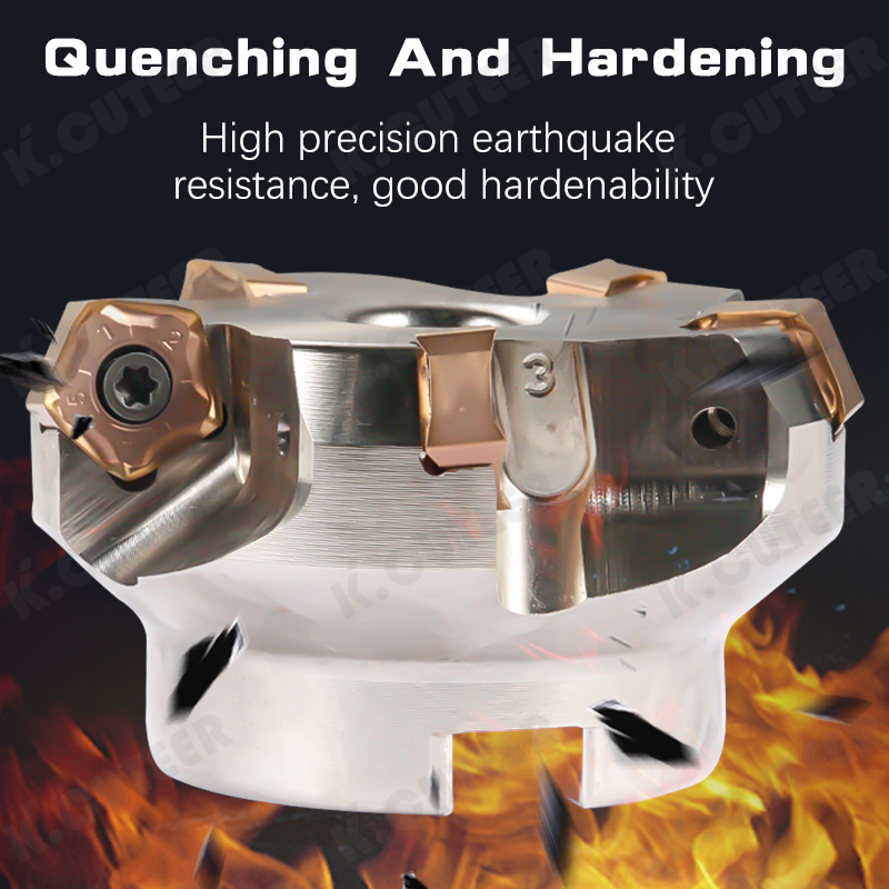 HSB-MFPN66 CNC Shoulder Face Mill Head for Heavy Cutting MFPN Indexable Milling Cutter and PNMU Carbide Milling Insert Lathe