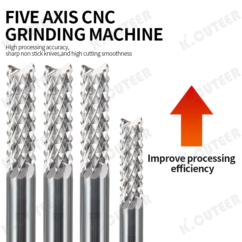 Premium HRC60 Tungsten Steel Corn End Mill Cutter Bits