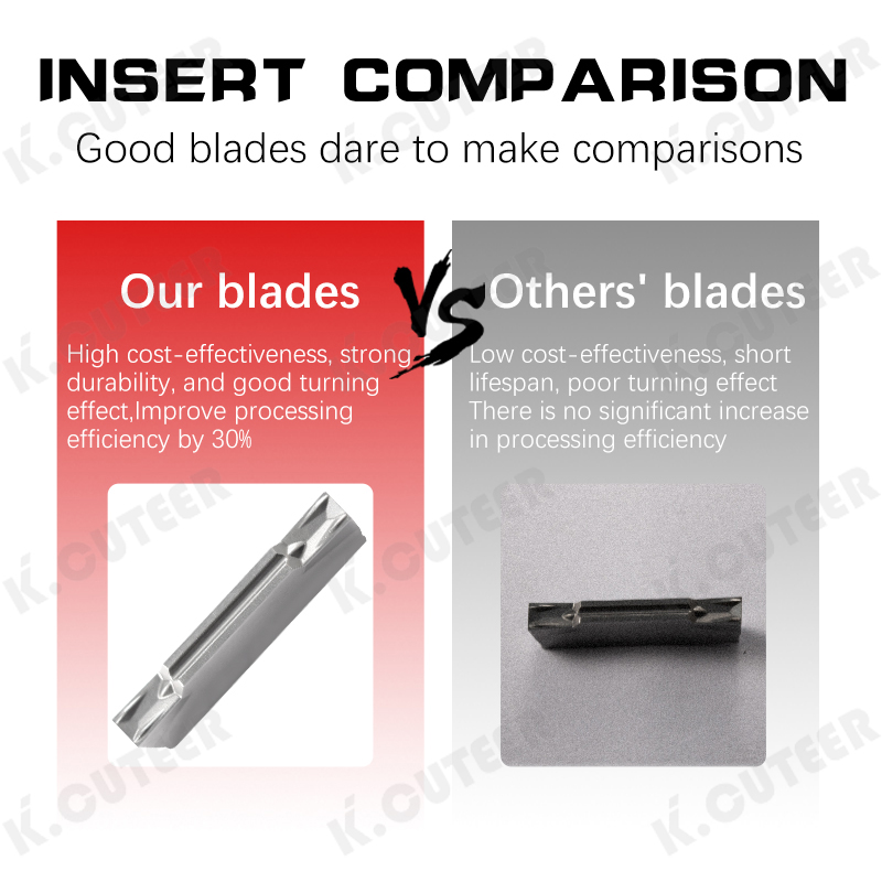 Grooving Insert Lathe Slotted Blade H01 for Aluminium Cutting Turning Tool Blade