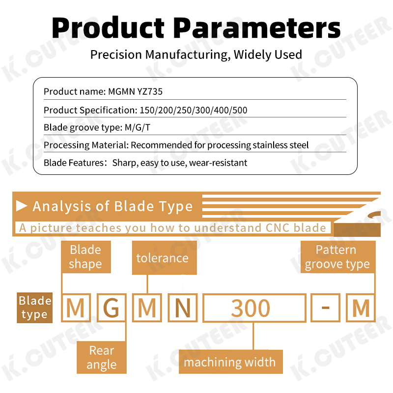 CNC Parting and Grooving Inserts Lathe Grooving Cutter for Stainless Steel
