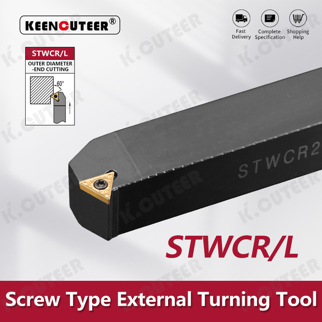 External Lathe Tool 60° Stwcr External Thread Turning Tool Machine Clamp