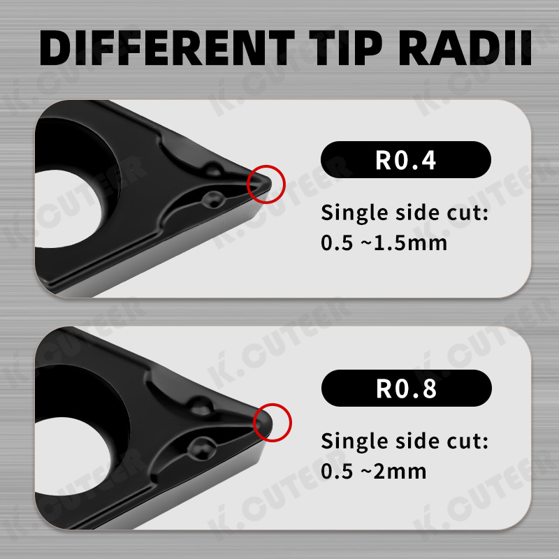 CNC lathe insert with inner hole, DCMT07 carbide for steel