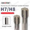 H7 H8 Straight Shank Reamer Tungsten Carbide High Precision