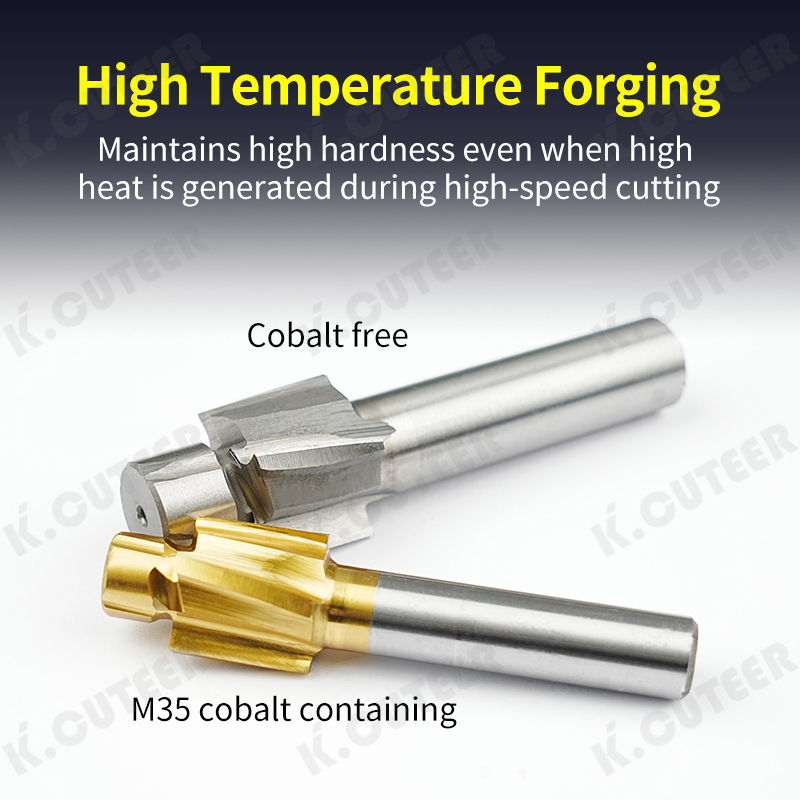 M35 Countersink End Mill Straight Shank White Steel Countersink Hole