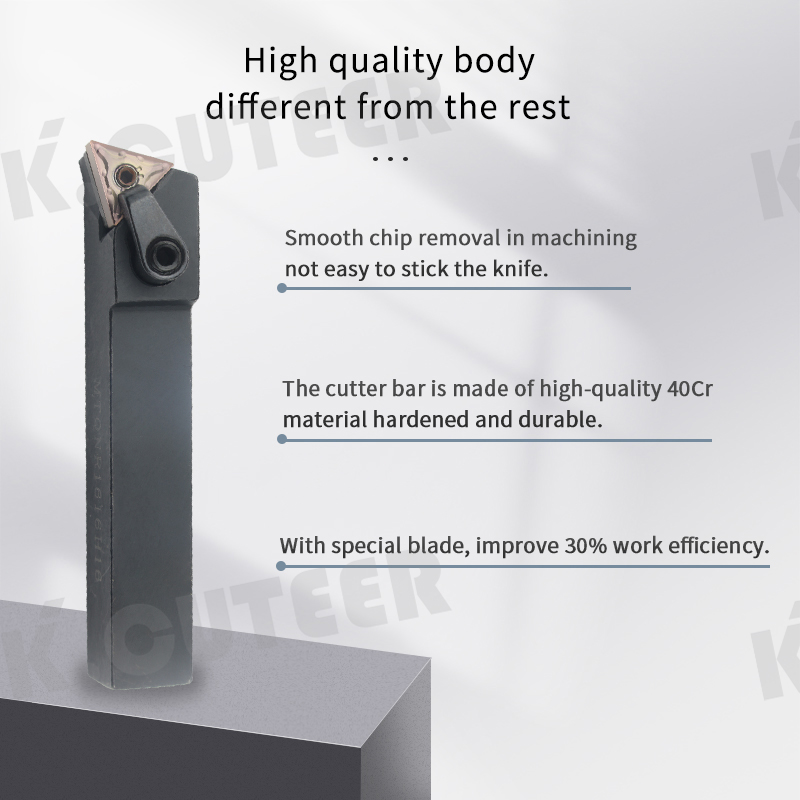 CNC External Cylindrical Turning Tool Holder Triangular Mtqnr Face Machining
