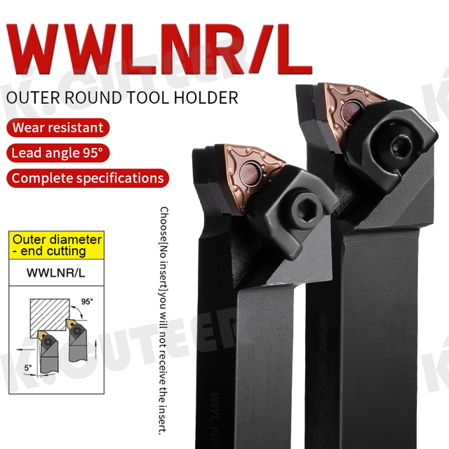 Wwlnr Peach-Shaped Lathe Tool 95-Degree CNC Turning Tool Holder