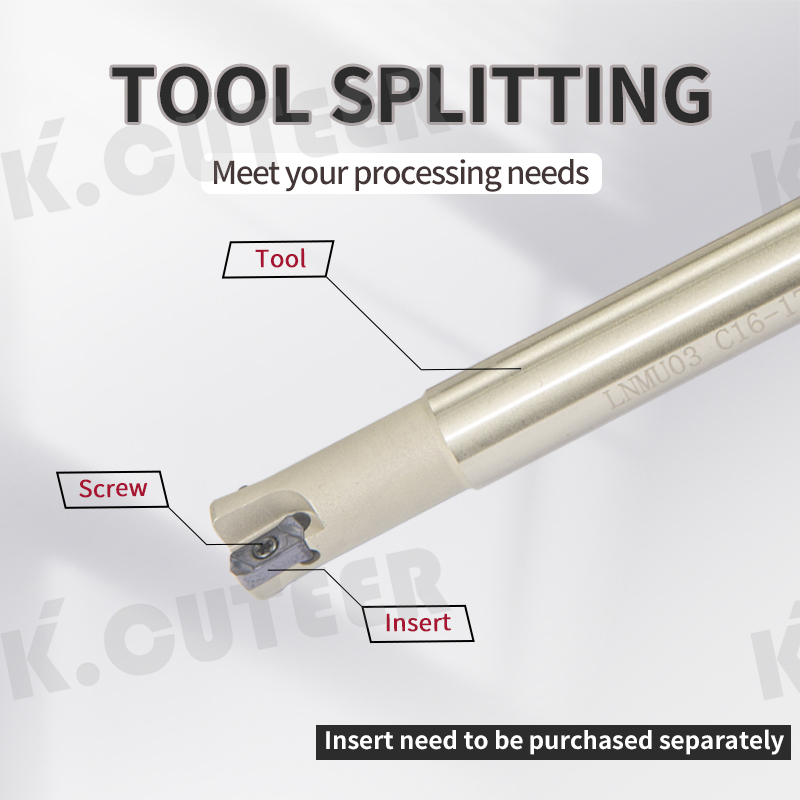 CNC Lnmu03 High-Feed Tool Holder Rapid End Milling Cutter