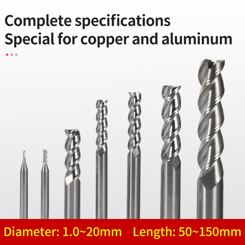 Premium Tungsten Steel 3-Flute Milling Cutter Set for Precision Machining