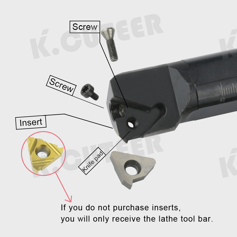  External Thread Turning Tools Lathe Cutter 16ER Carbide inserts CNC Holder