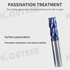 Tungsten Steel End Mill HRC 65 Carbide 4 Flute Flat End Mill 