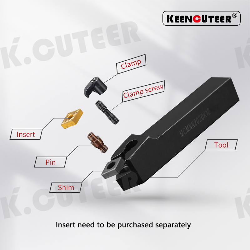 External Turning Tool Holder CNMG12 Carbide Inserts MCMNN Lathe Cutting Machine Tools 