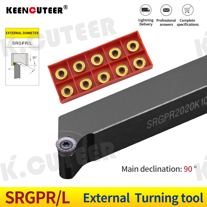 SRGPR/L SRGPR1616/2020/2525 CNC External Turning Holder Use RPMT/RPGT/RDMW08T2/10T3/1204 carbide insert