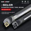 Carbide Blade Lathe Tool Set Tungsten Steel Cutter Bar Internal Hole Turning Tool