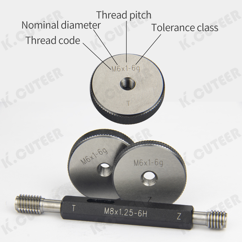 Precision Metric Internal Thread Ring Gauge Set for Machining QC Inspection Tools