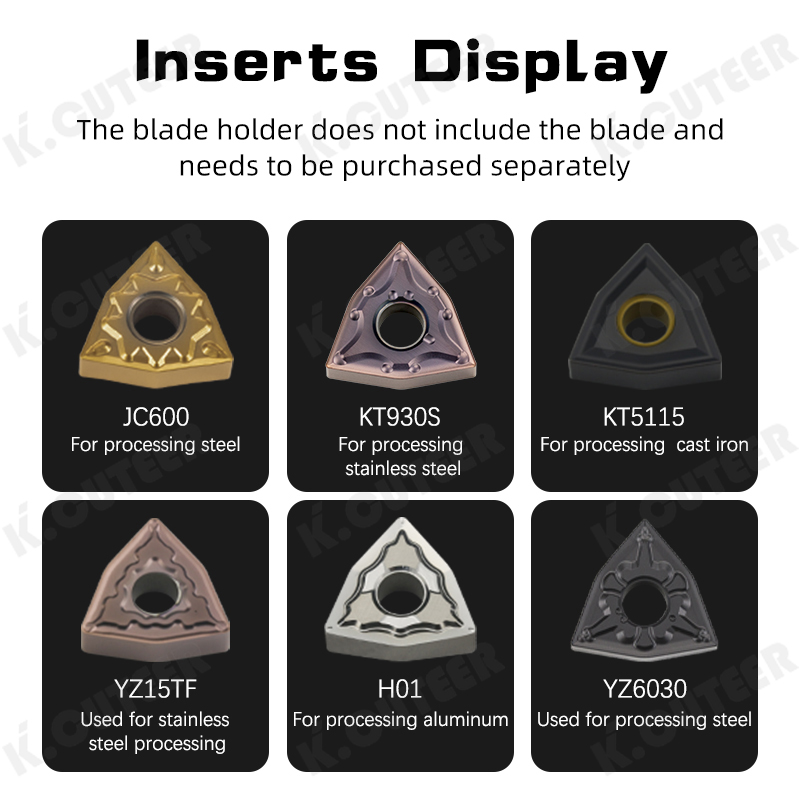 Professional External Turning Tool Holder with Wnmg Inserts