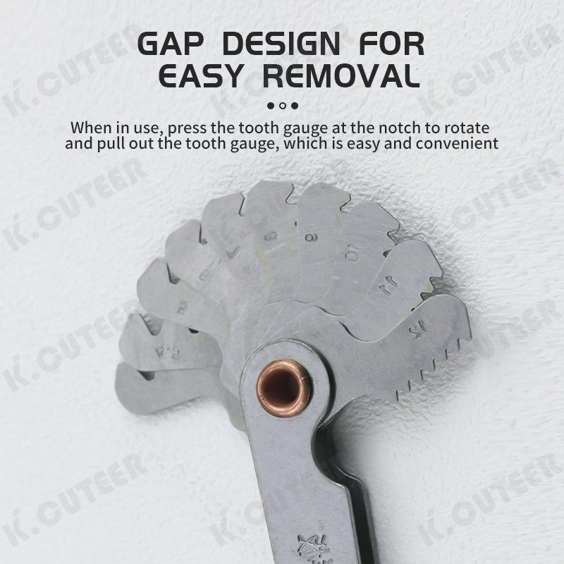  55° Metric 60° Thread Pitch Cutting Screw Pitch Gauge Tool Stainless Steel Metric Screw Thread Gauge