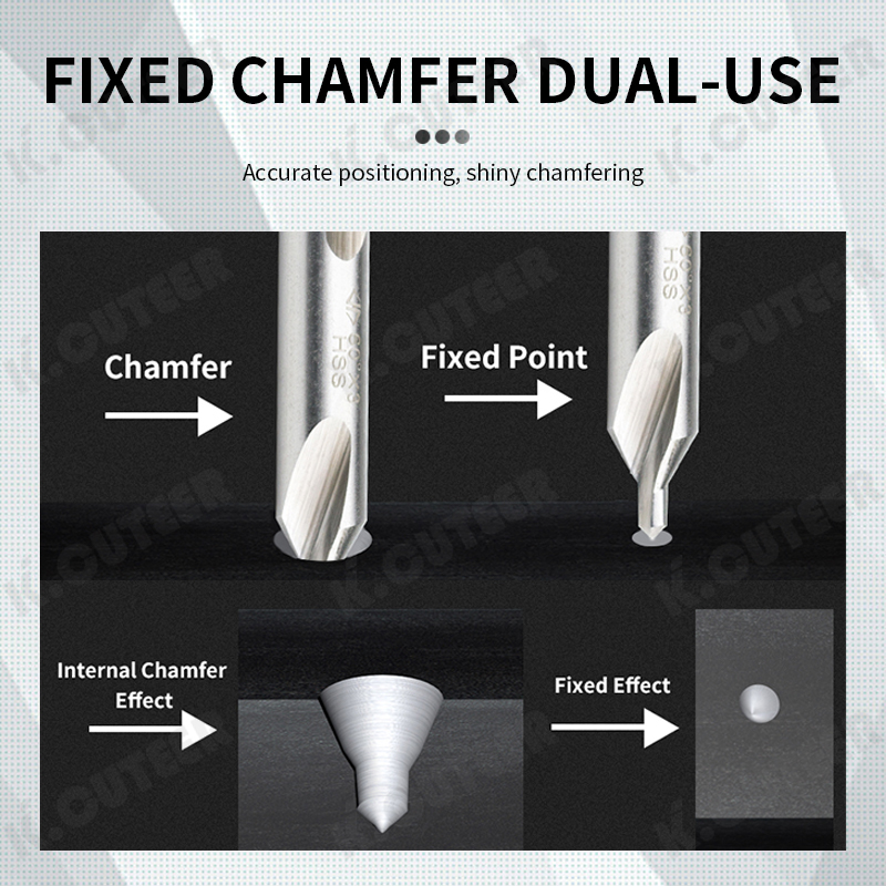 Spiral Center Drill Bits for High-Speed Steel Countersinking Tasks
