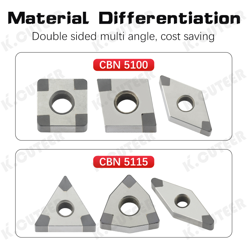 CBN Insert Metal Turning Tools for Processing Hardened Steel Cast Iron