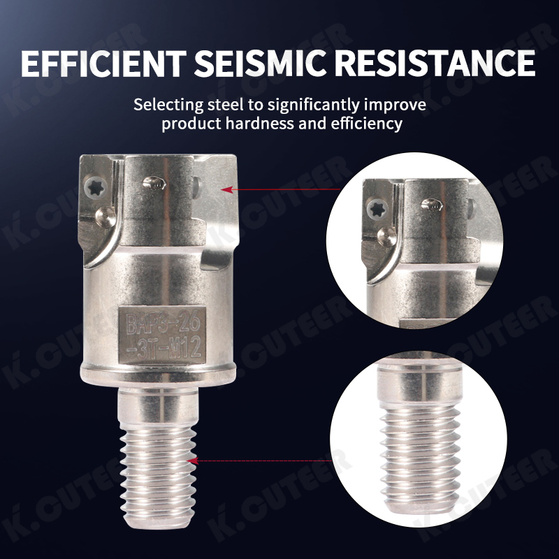 High-Performance Split-Type Milling Cutter Head for Seismic Resistance