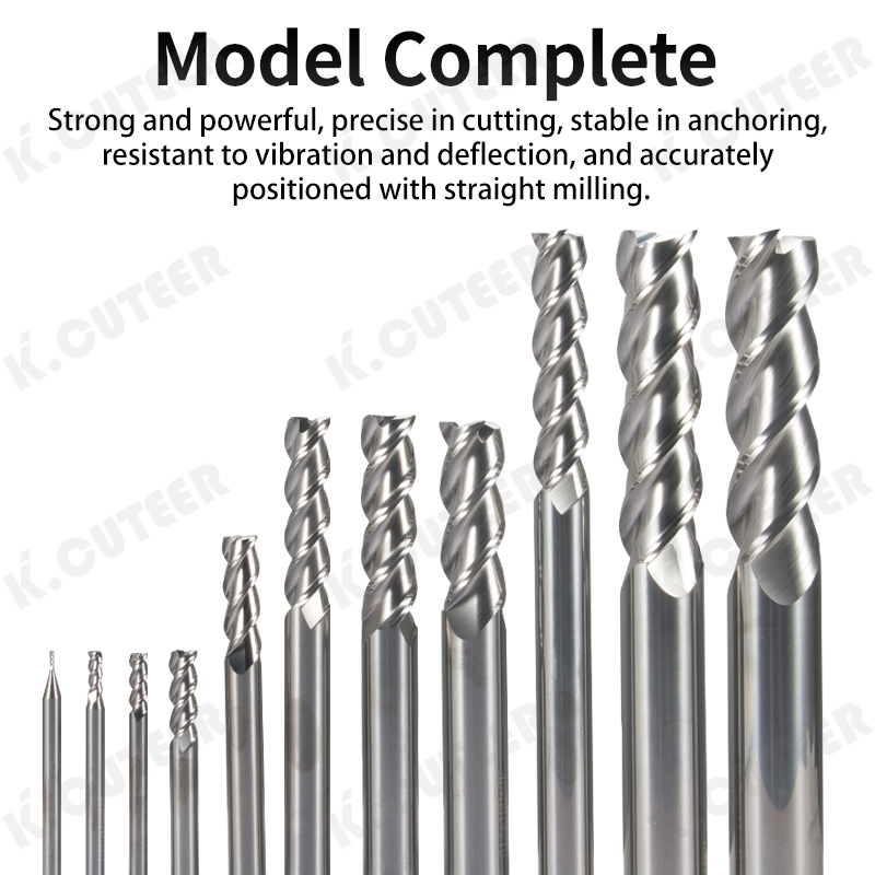 Premium Tungsten Steel End Mill for HRC60 Aluminum Milling