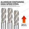High-Speed Steel 4-Flute Milling Cutter for CNC Machines