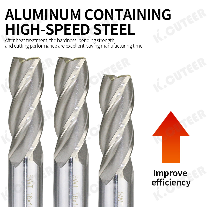 High-Speed Steel 4-Flute Milling Cutter for CNC Machines