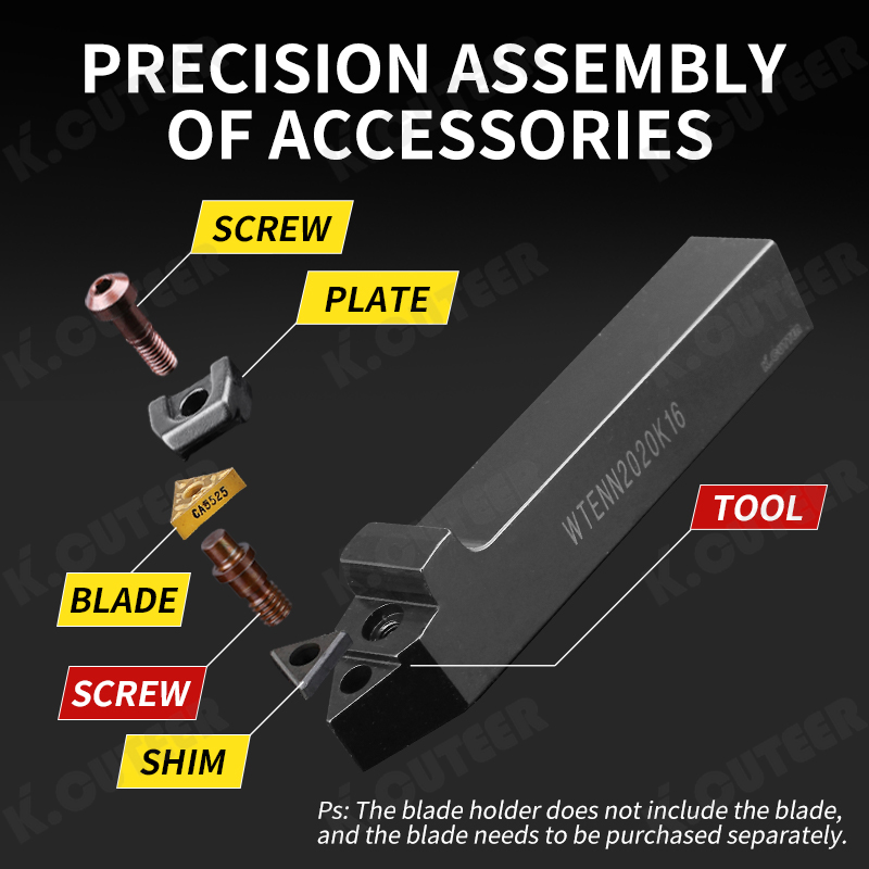 WTENN Versatile CNC Tool Holder for Efficient External Turning Operations