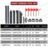 CNC Lathe Turning Tool Holder Boring Bar Sets with Hard Alloy Insert Wrench Kit for Turning Thread Grooving