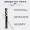HRC60 3 Flute Alloy Carbide Tungsten Steel Milling Cutter End Mill