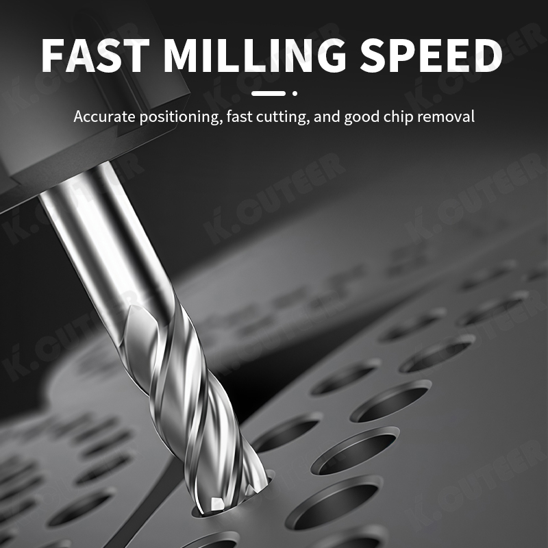 Durable 65° 4-Flute Flat End Mill for CNC Machining