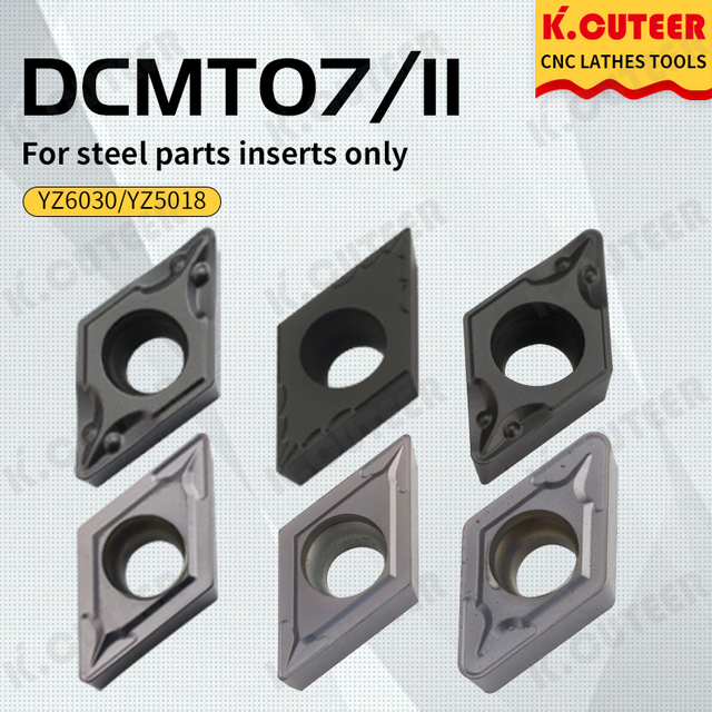 CNC Insert Steel DCMT070204-TM Diamond-Shaped Internal Hole Lathe Cutting Tool Insert