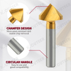 90-Degree Chamfer Cutter Cobalt-Titanium Coated Single-Edged Straight Shank Three Flutes