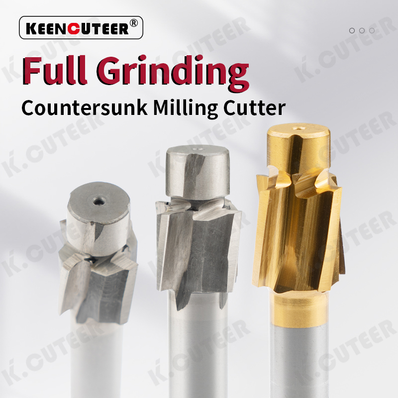 M35 Countersink End Mill Straight Shank White Steel Countersink Hole
