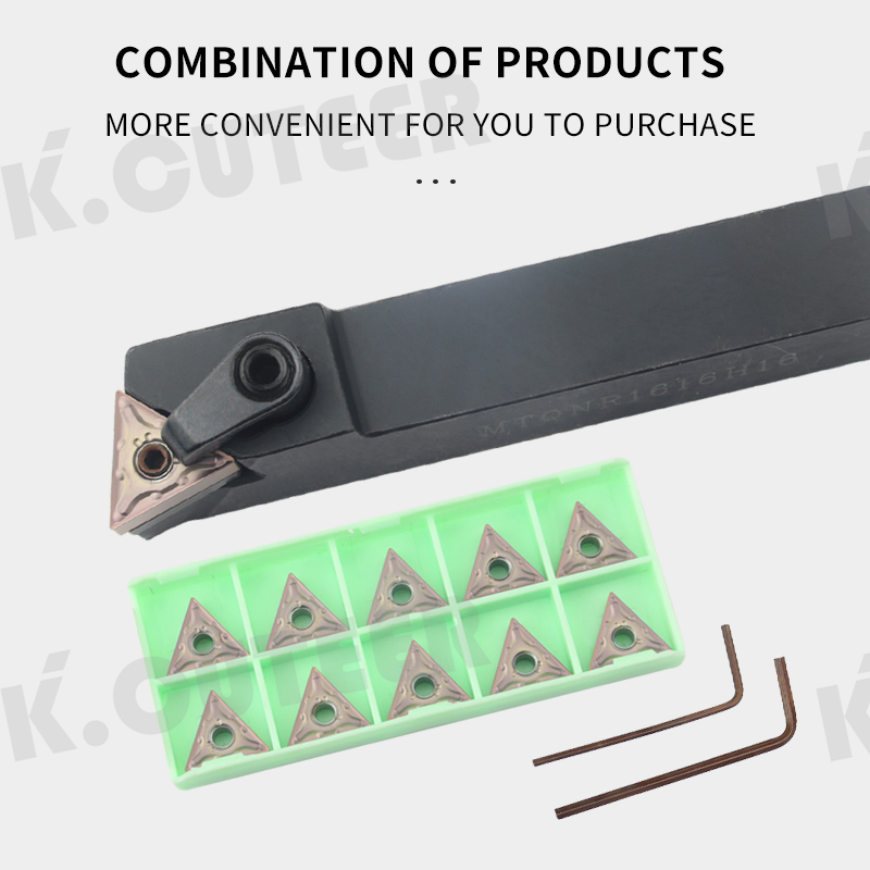 CNC External Cylindrical Turning Tool Holder Triangular Mtqnr Face Machining