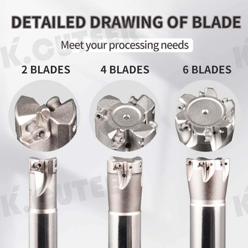 Te90 Double-Sided High-Feed Milling Cutter Bar with 4nkt Inserts
