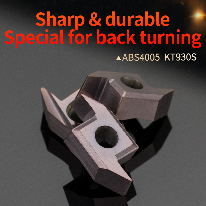 CNC Lathe Back-Sweep Tool Inserts, Swiss-Type Lathe Inserts for Stainless Steel Parts